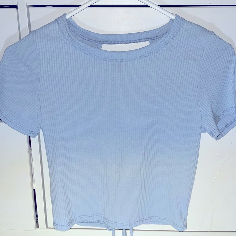 Blue Short Sleeve Top